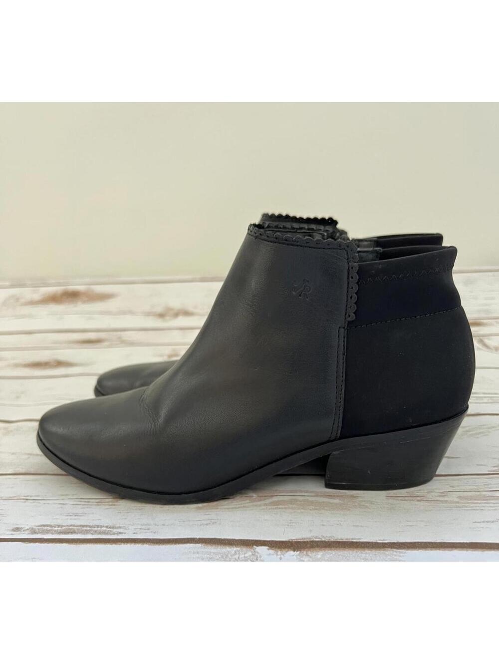 Jack Rogers Black Leather Ankle Boots - sz8.5